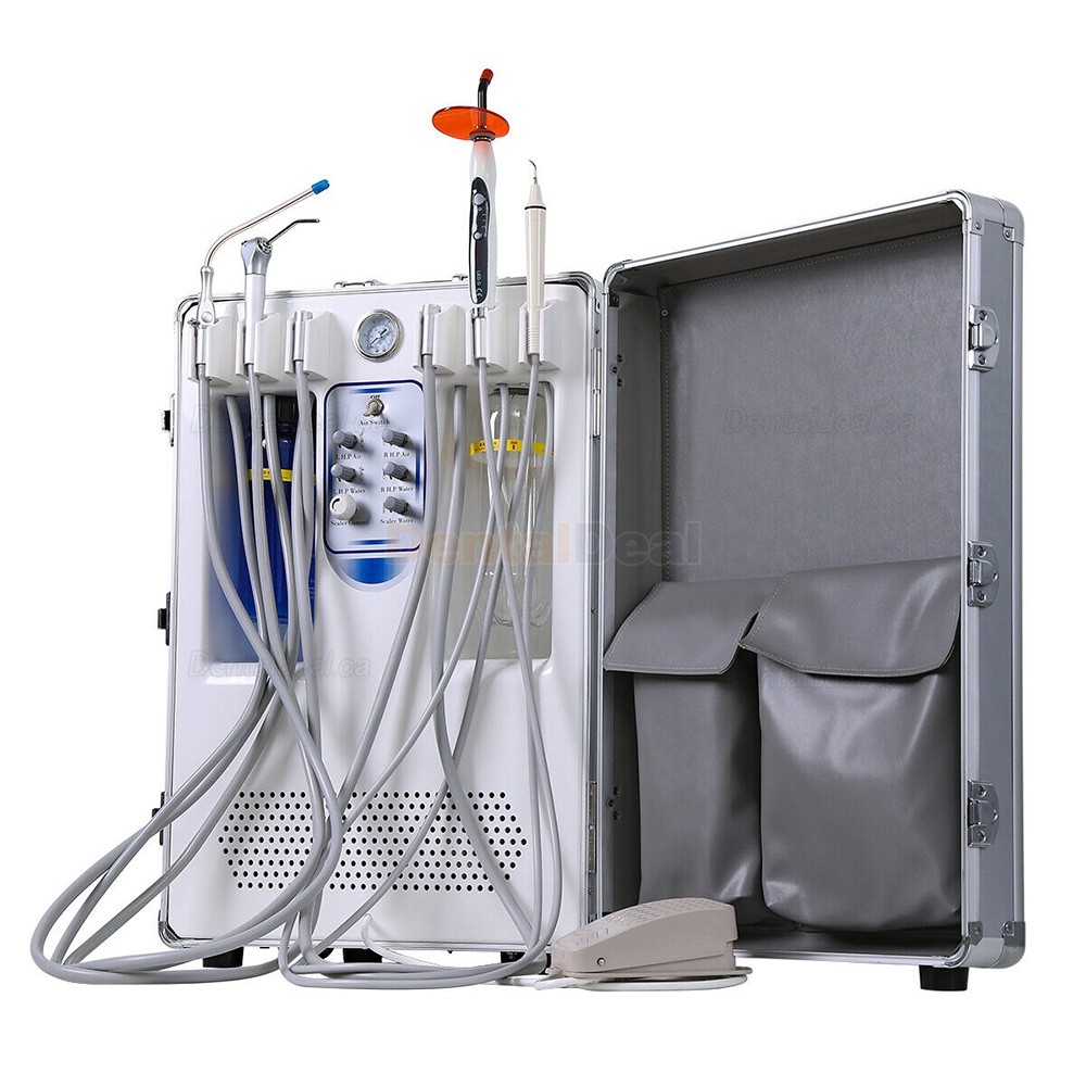 BD406 Portable Dental Unit with 3-Way Syringe+Suction+LED Curing Light